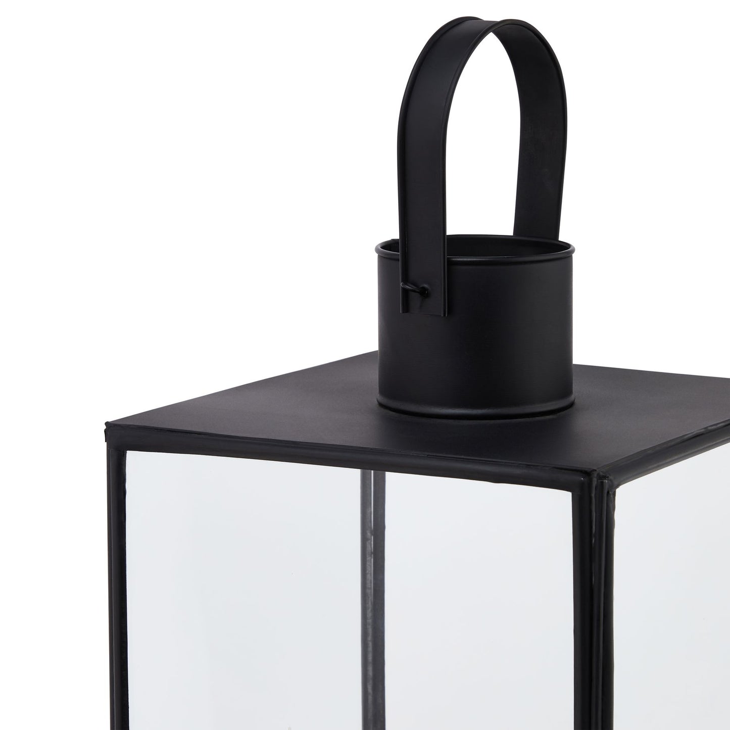 Flat Top Small Black Lantern