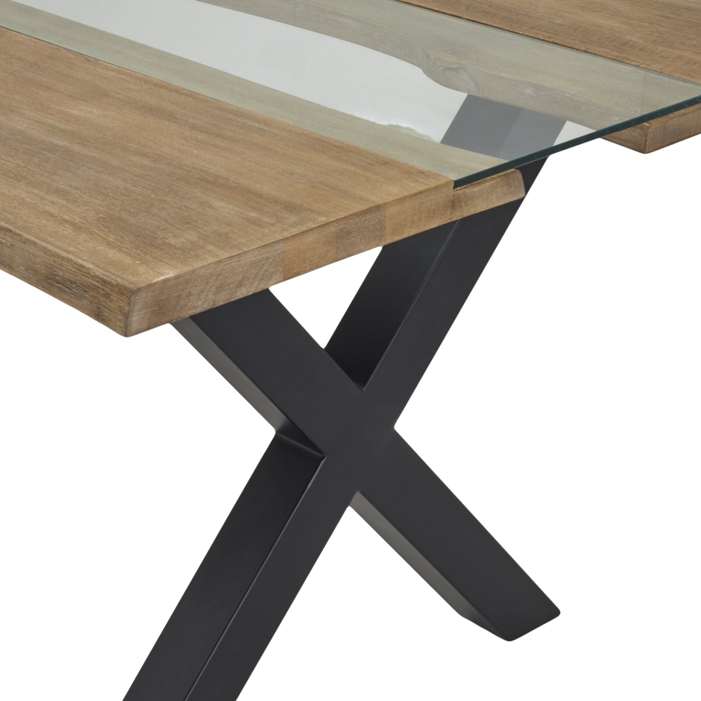 Live Edge Collection Light Acacia River Dining Table