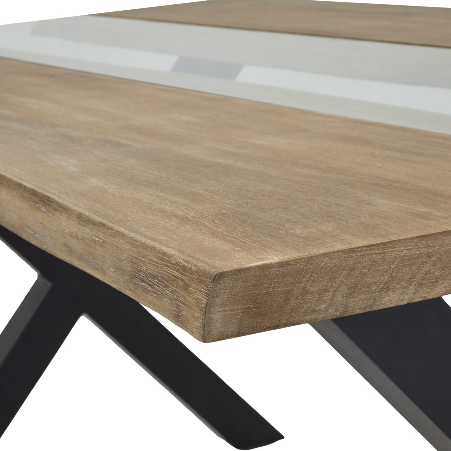 Live Edge Collection Light Acacia River Dining Table