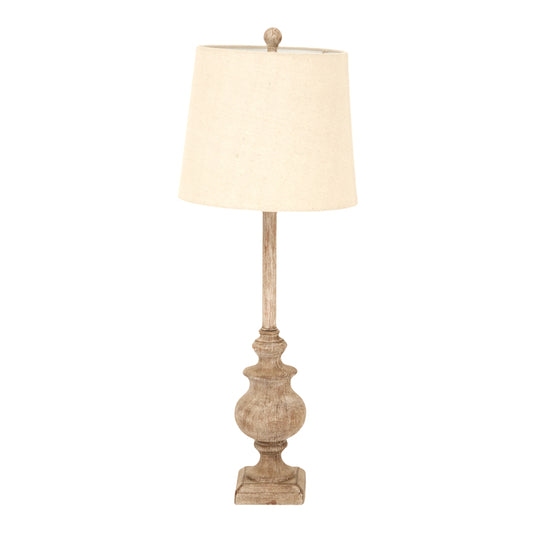 Chiaro Candlestick Table Lamp With Linen Shade