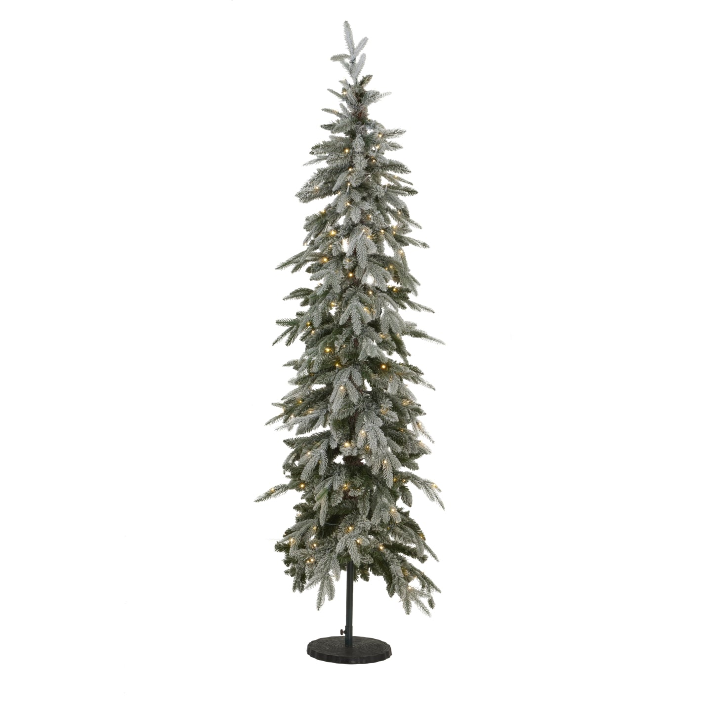 Slim Snowy Woodland Pre-Lit 200 Led Christmas Tree