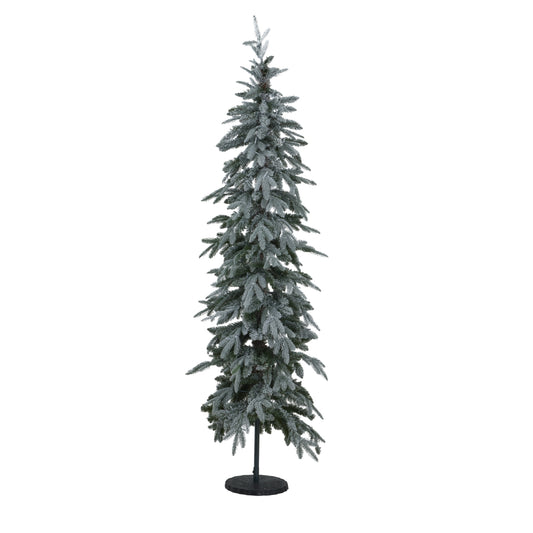 Slim Snowy Woodland Pre-Lit 200 Led Christmas Tree