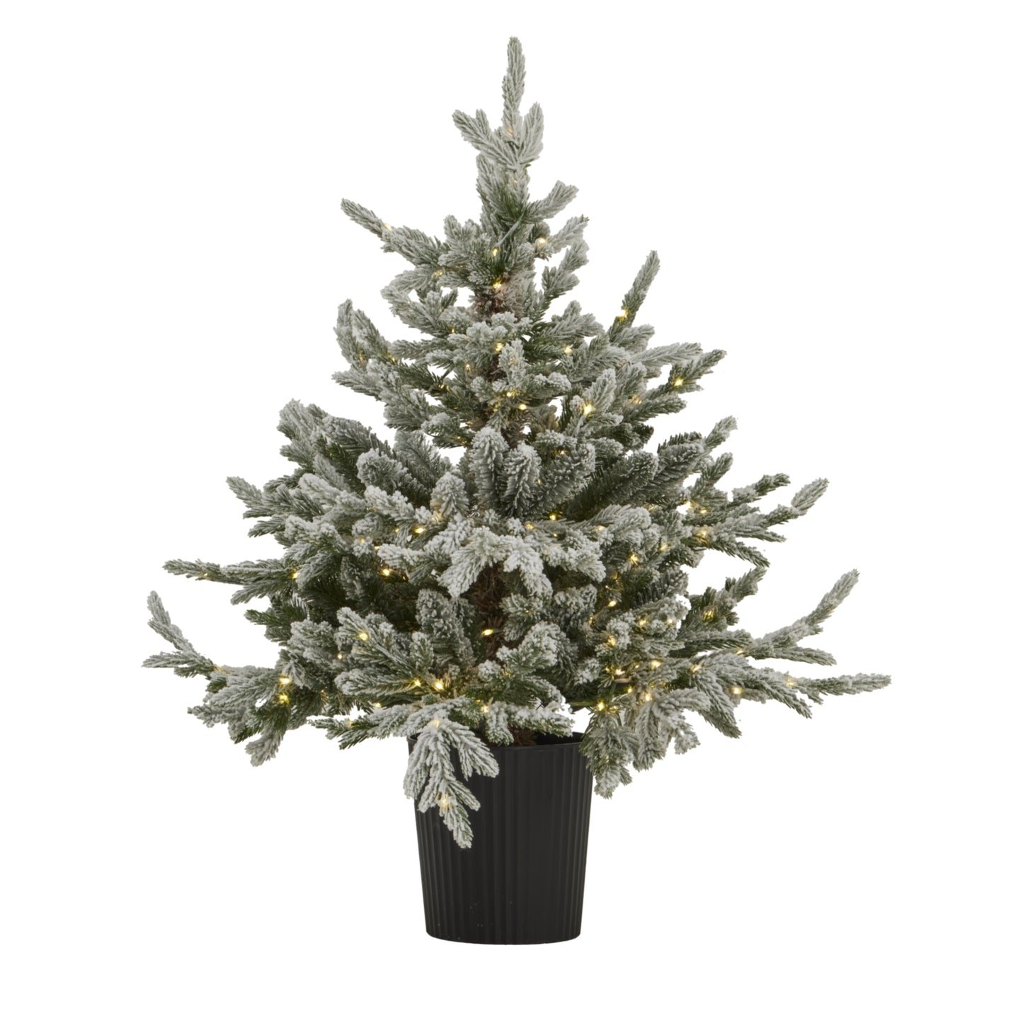 Snowy Forest Fir Pre-Lit Led 300L Christmas Tree In Pot