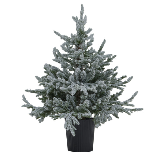 Snowy Forest Fir Pre-Lit Led 300L Christmas Tree In Pot